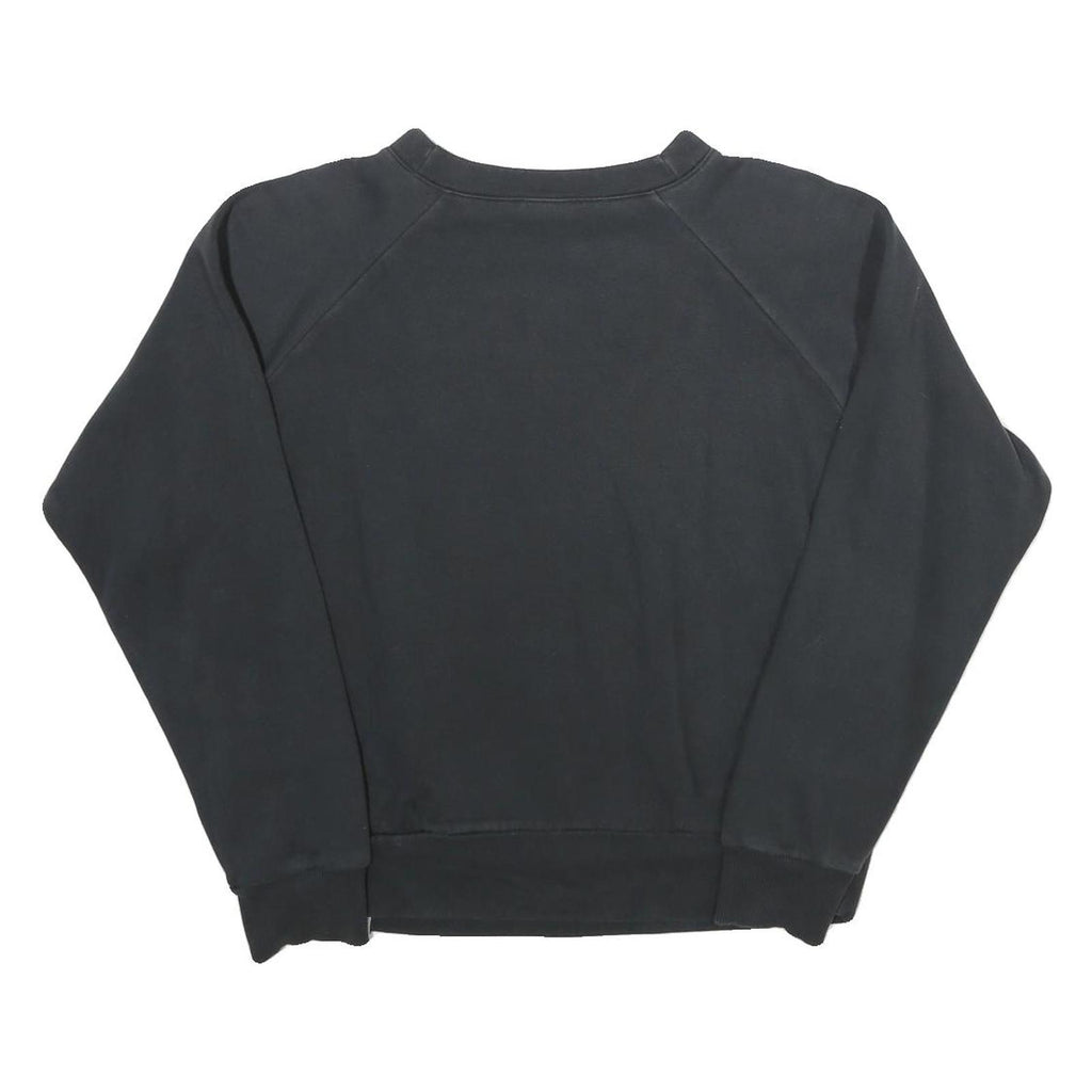 REEBOK Womens Black Classic Crew Neck M Cotton Blend Sweatshirt Pullover