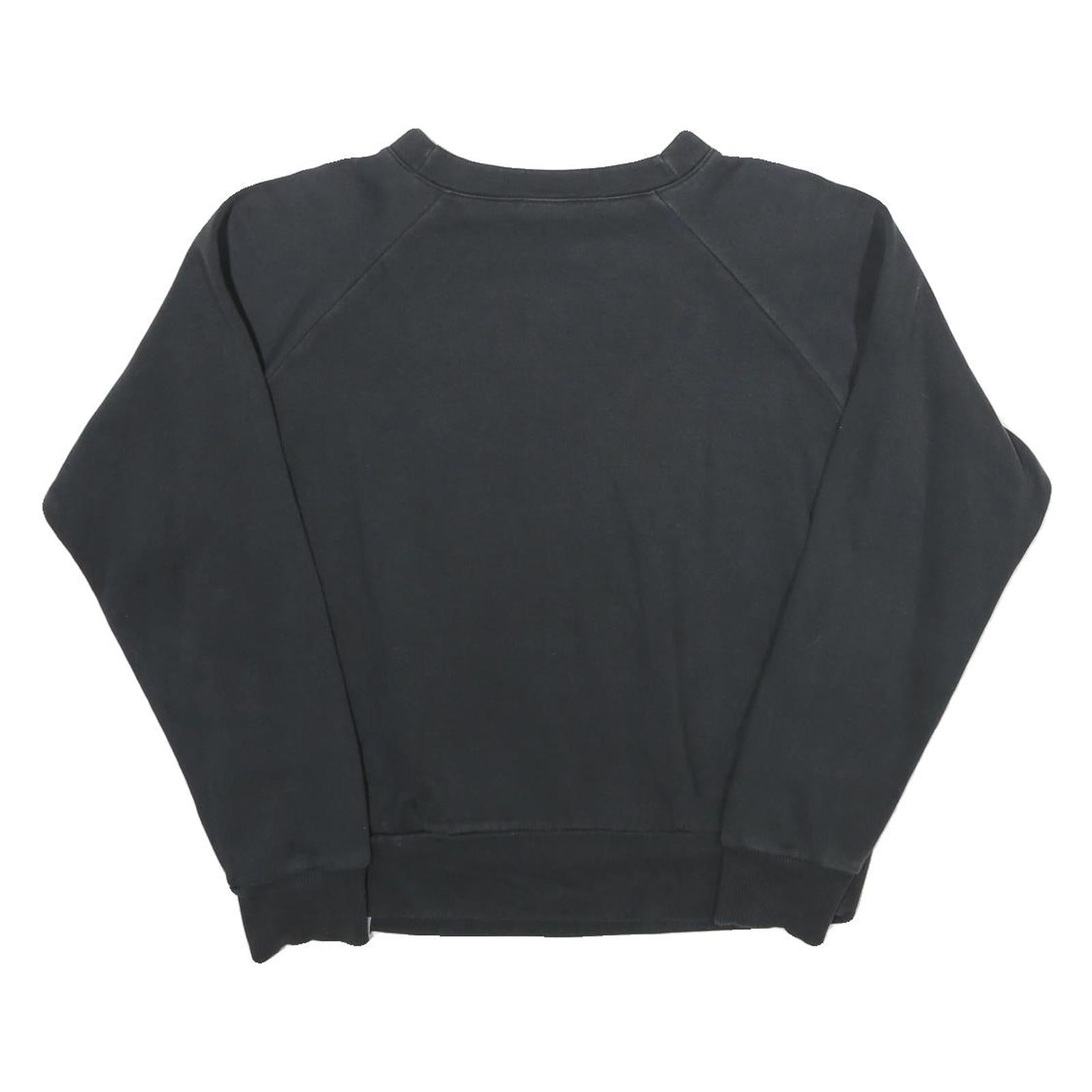 REEBOK Womens Black Classic Crew Neck M Cotton Blend Sweatshirt Pullover