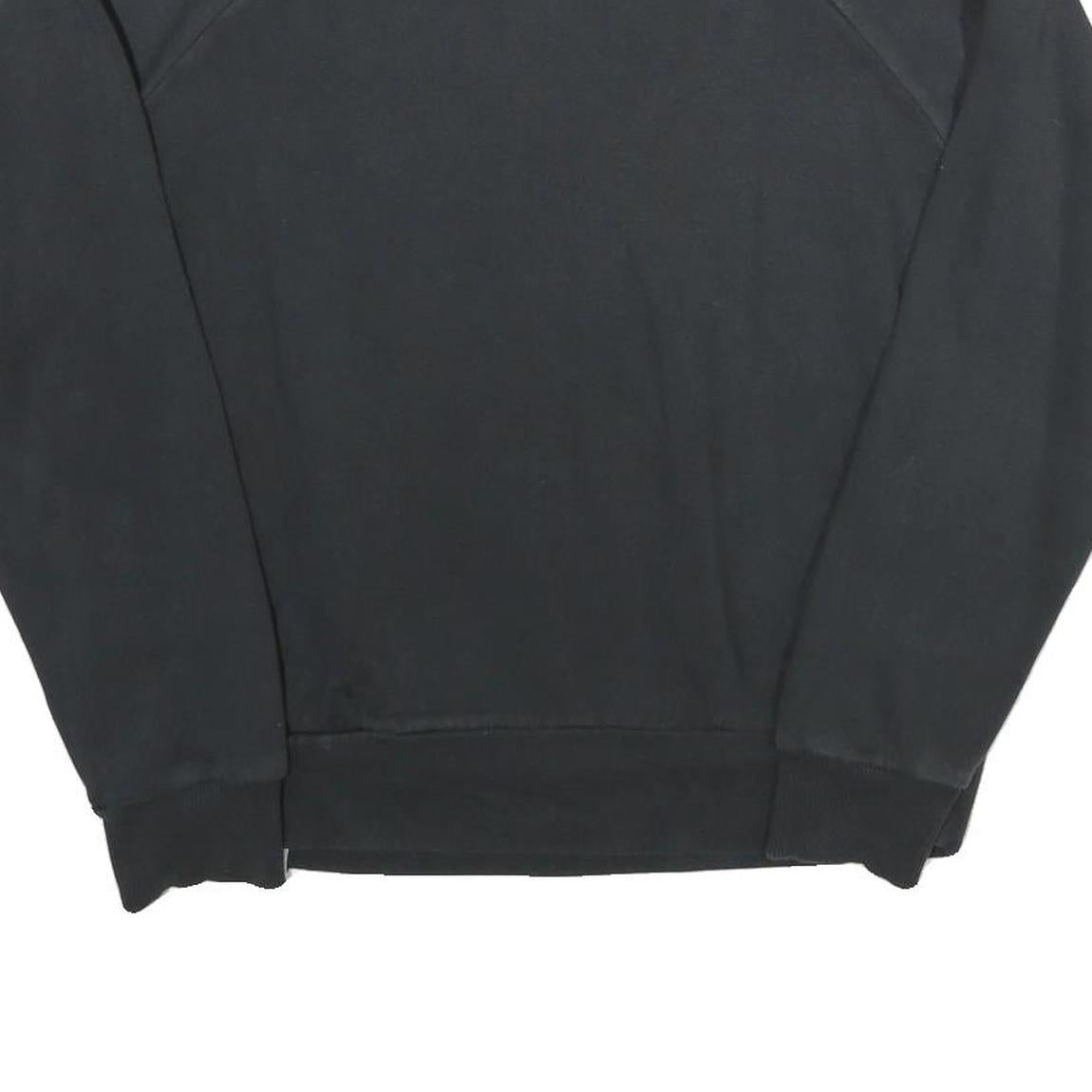 REEBOK Womens Black Classic Crew Neck M Cotton Blend Sweatshirt Pullover