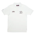 UMBRO Mens White Vintage Football Collection Short Sleeve Polo Shirt M Cotton