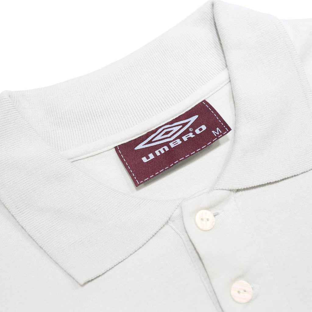 UMBRO Mens White Vintage Football Collection Short Sleeve Polo Shirt M Cotton