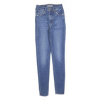 LEVI'S Womens Slim Blue Denim Slim Fit Jeans W25 L30 Cotton Blend Zip