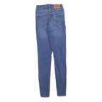 LEVI'S Womens Slim Blue Denim Slim Fit Jeans W25 L30 Cotton Blend Zip