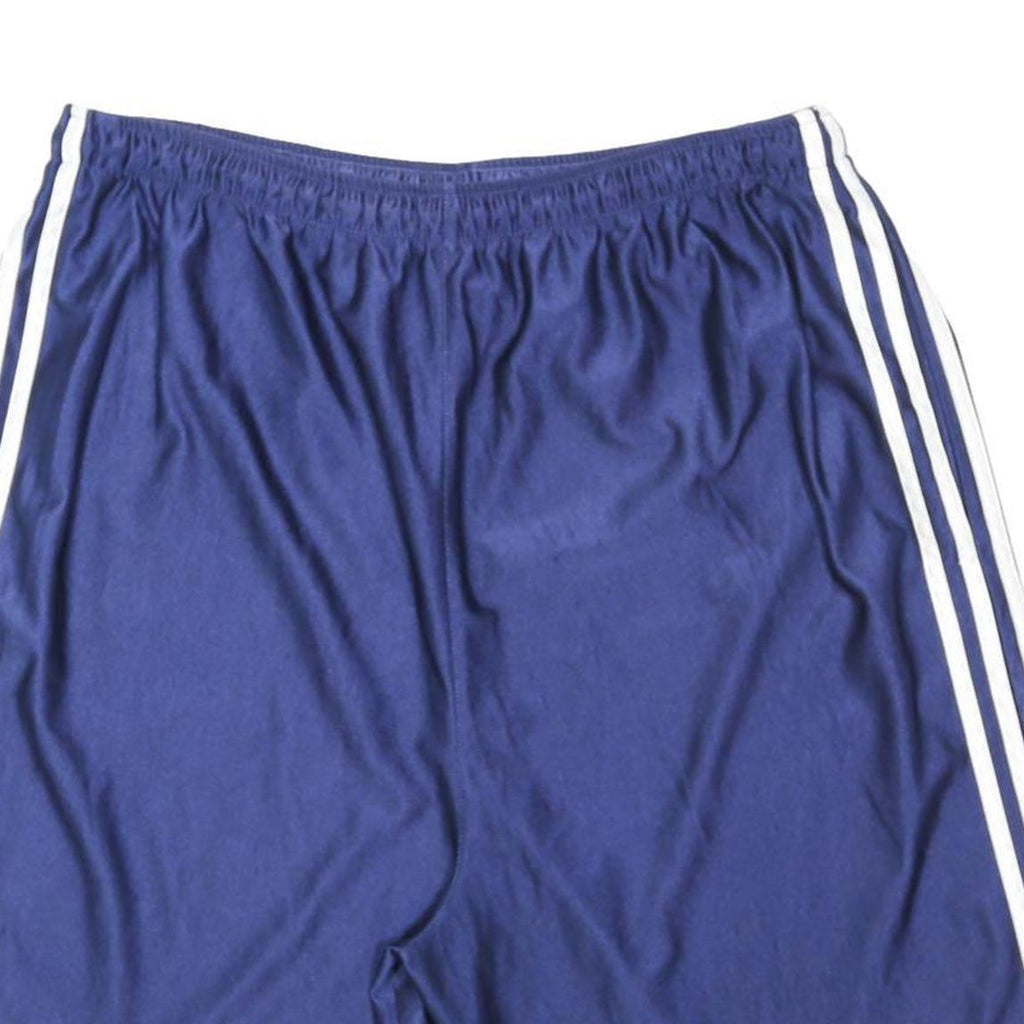 ADIDAS Mens Shorts Blue Sporting Casual Polyester L W32 3-Stripes Logo