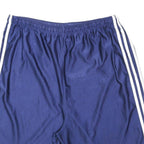 ADIDAS Mens Shorts Blue Sporting Casual Polyester L W32 3-Stripes Logo