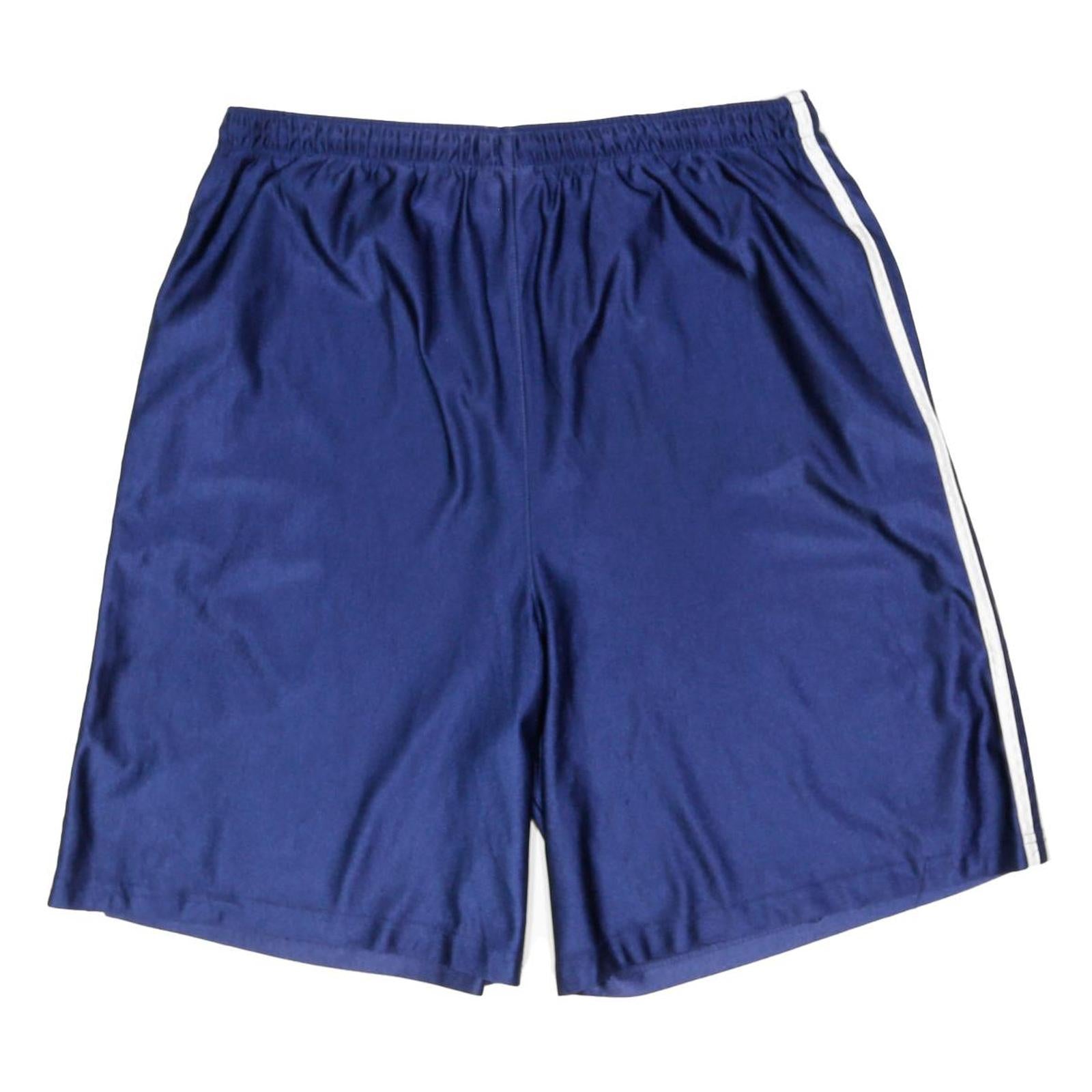 ADIDAS Mens Shorts Blue Sporting Casual Polyester L W32 3-Stripes Logo