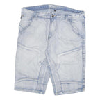 ALTERNATIVE LAB Mens Shorts Blue Casual Denim 2XL W38 Relaxed Fit Light Wash