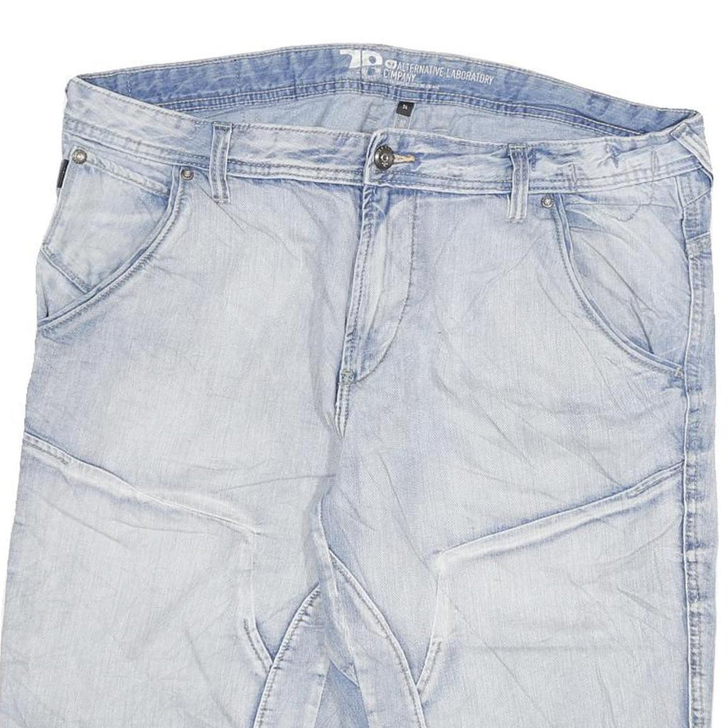 ALTERNATIVE LAB Mens Shorts Blue Casual Denim 2XL W38 Relaxed Fit Light Wash