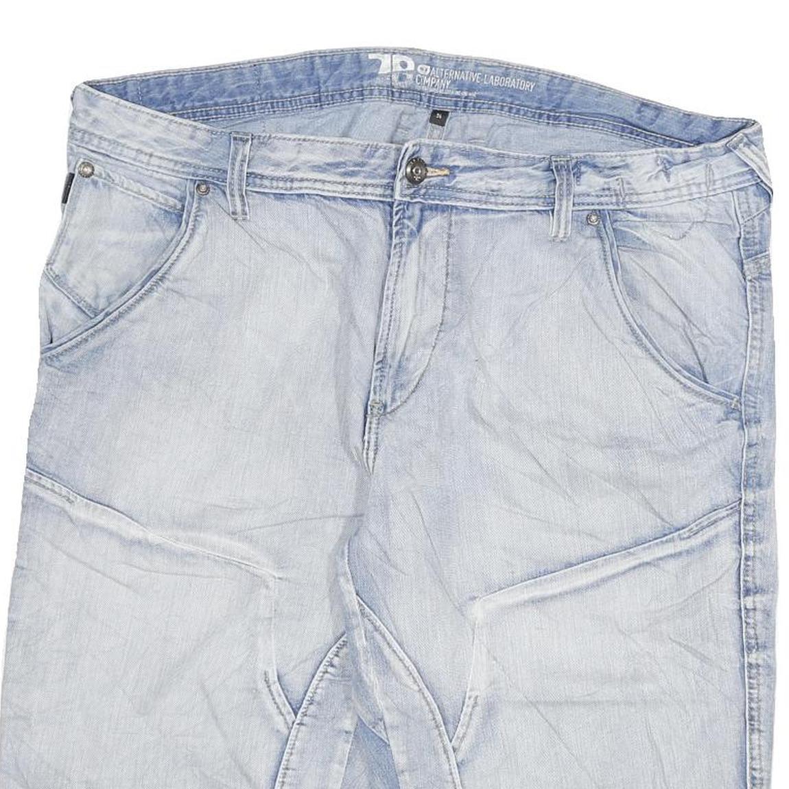 ALTERNATIVE LAB Mens Shorts Blue Casual Denim 2XL W38 Relaxed Fit Light Wash