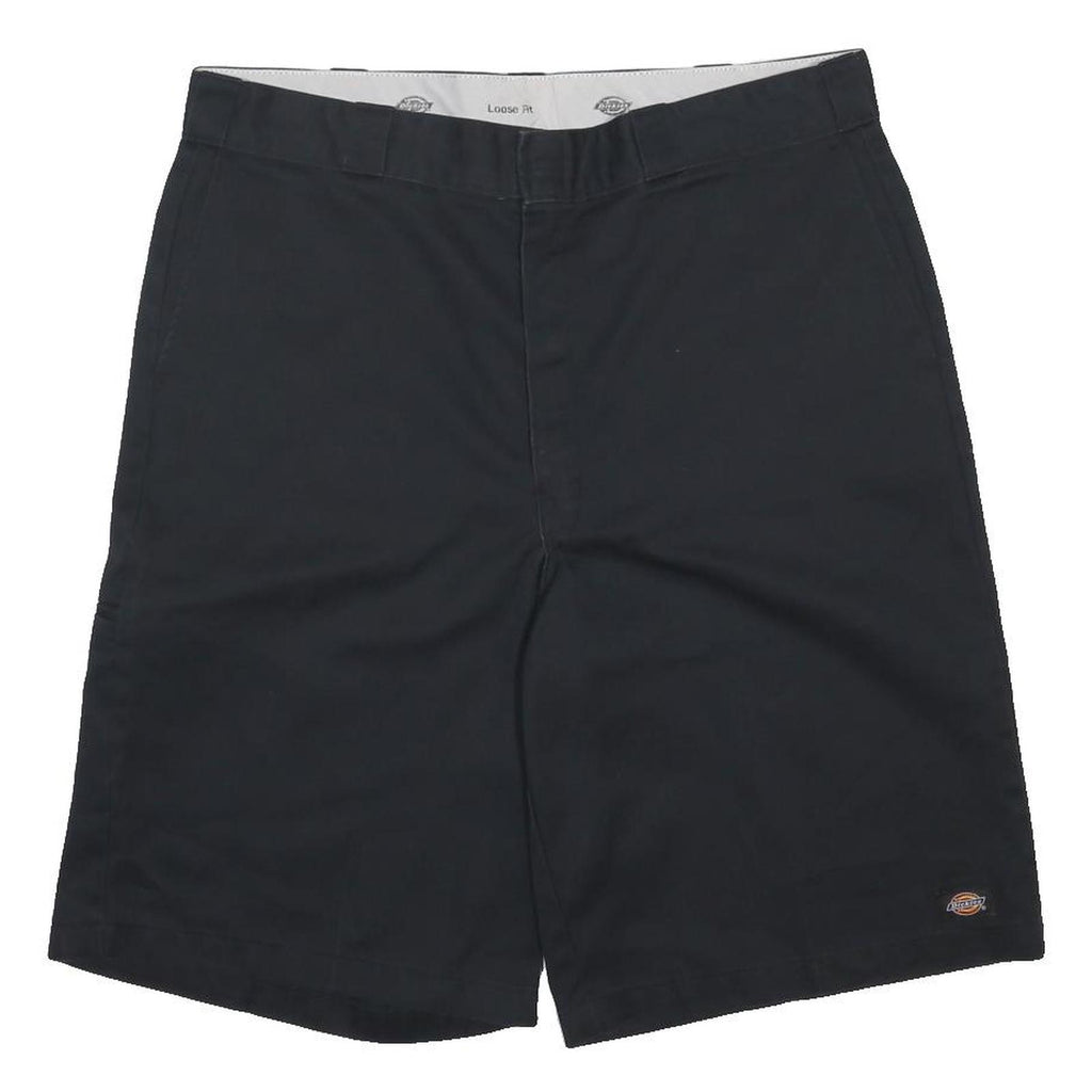 DICKIES Mens Black Casual Shorts XL W40 Loose Fit Cotton Blend