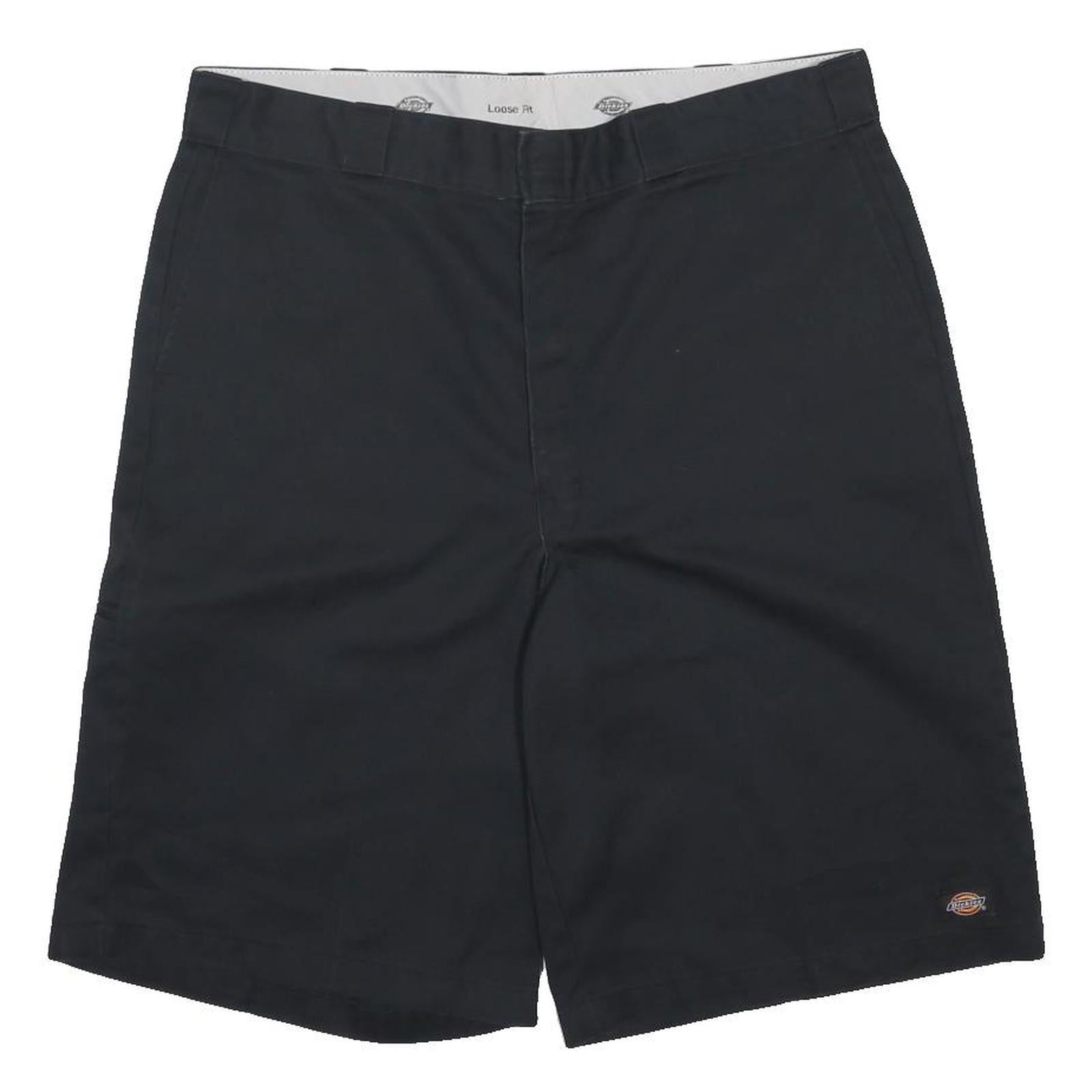 DICKIES Mens Black Casual Shorts XL W40 Loose Fit Cotton Blend