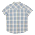WRANGLER Mens Blue & Yellow Check Shirt M Western Style Casual Button Up