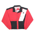NORMAN TODD Mens Red & Black Colourblock Zip Jacket M Nylon Casual Outerwear