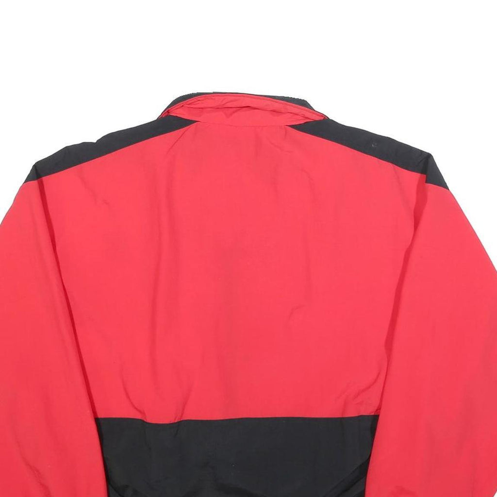 NORMAN TODD Mens Red & Black Colourblock Zip Jacket M Nylon Casual Outerwear