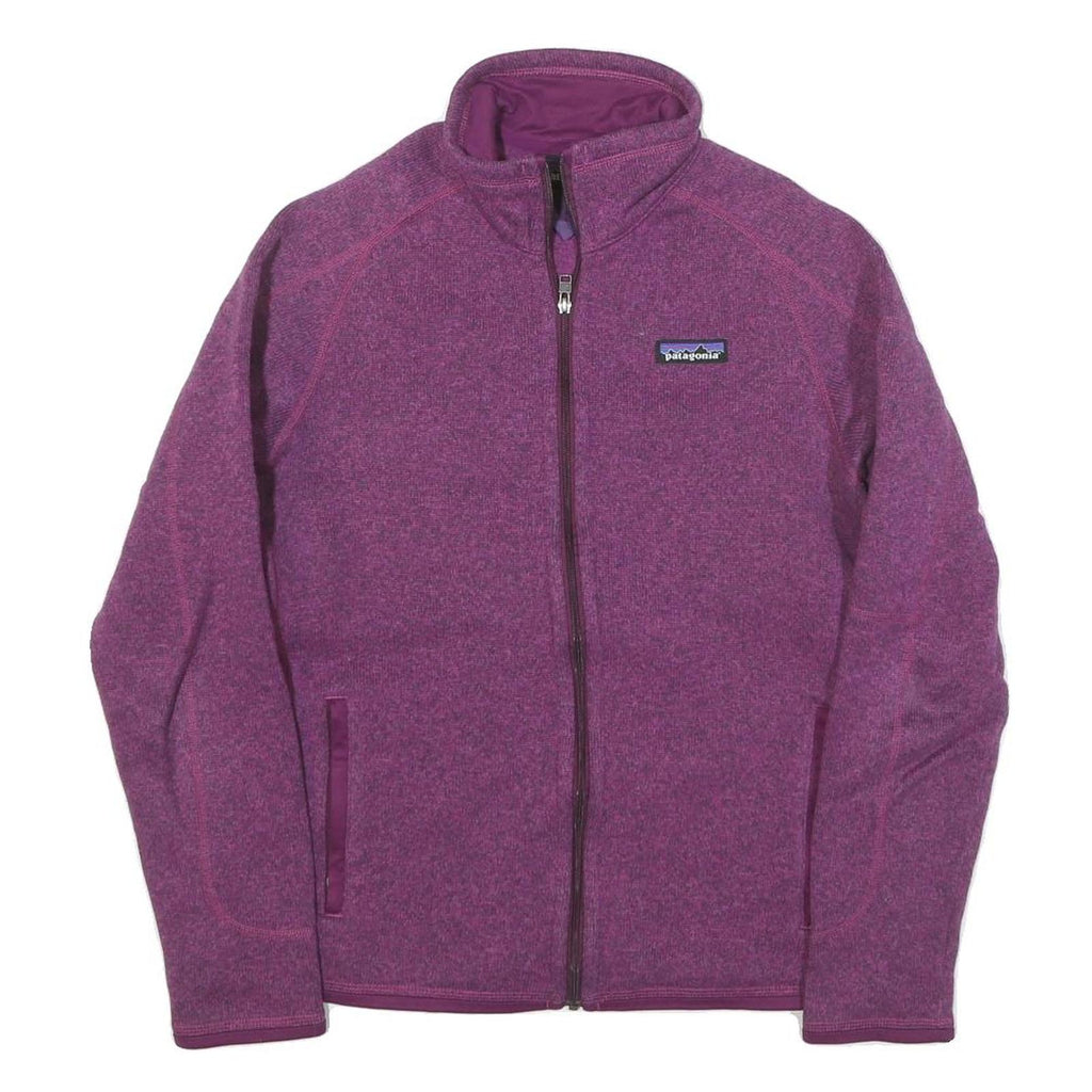 PATAGONIA Womens Purple Zip Jacket XS Polyester Blend Casual Outdoor Warmth