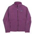 PATAGONIA Womens Purple Zip Jacket XS Polyester Blend Casual Outdoor Warmth