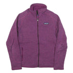PATAGONIA Womens Purple Zip Jacket XS Polyester Blend Casual Outdoor Warmth