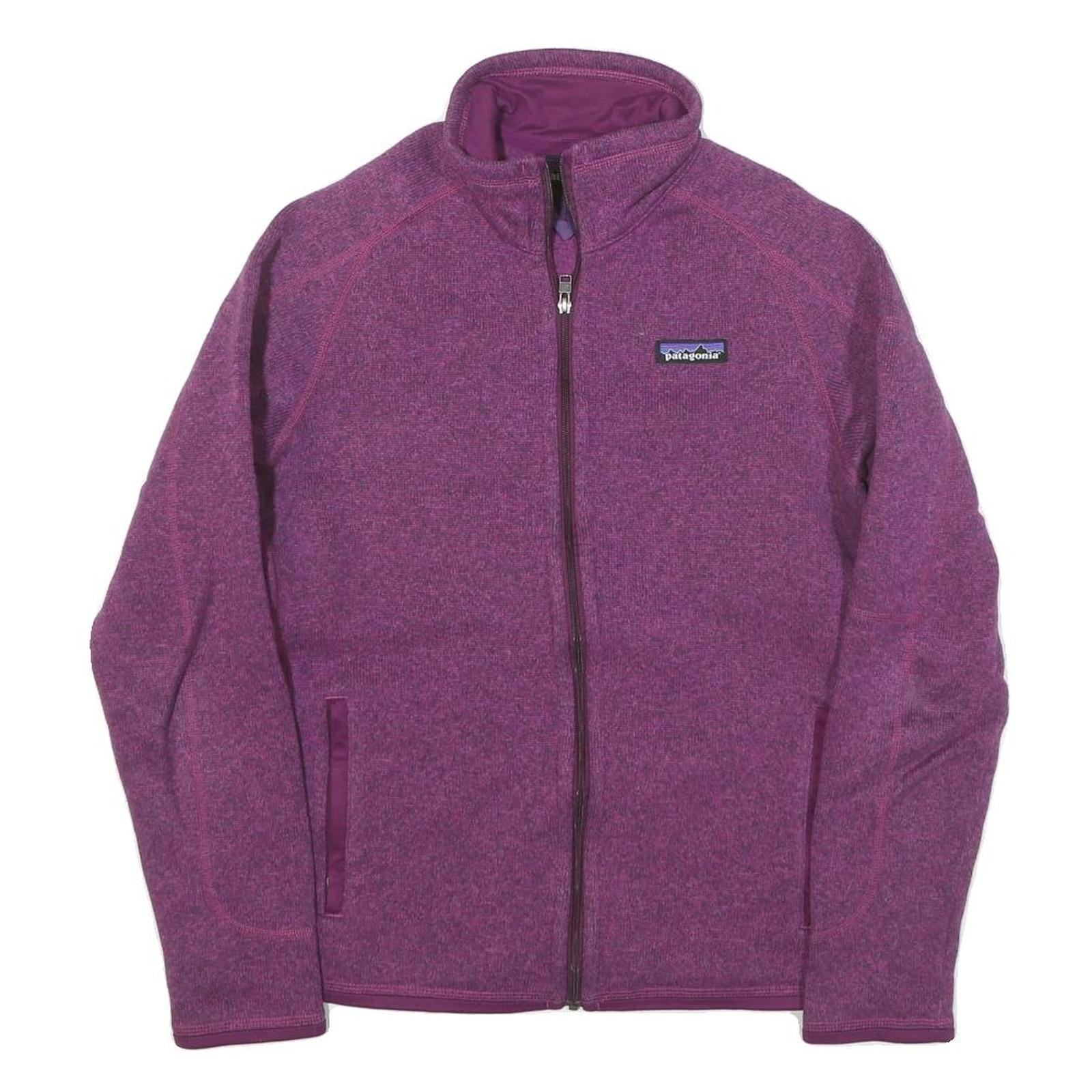 PATAGONIA Womens Purple Zip Jacket XS Polyester Blend Casual Outdoor Warmth