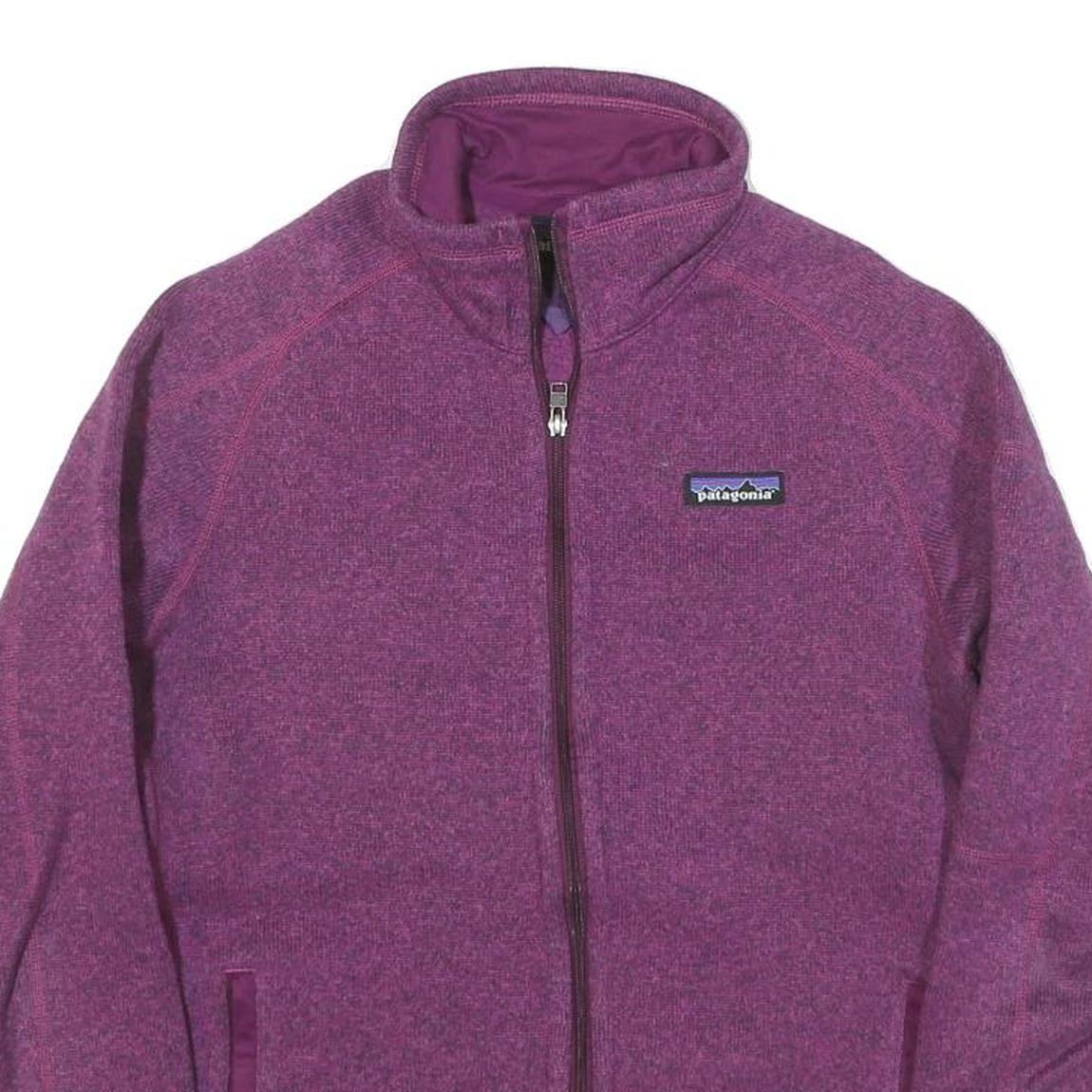 PATAGONIA Womens Purple Zip Jacket XS Polyester Blend Casual Outdoor Warmth