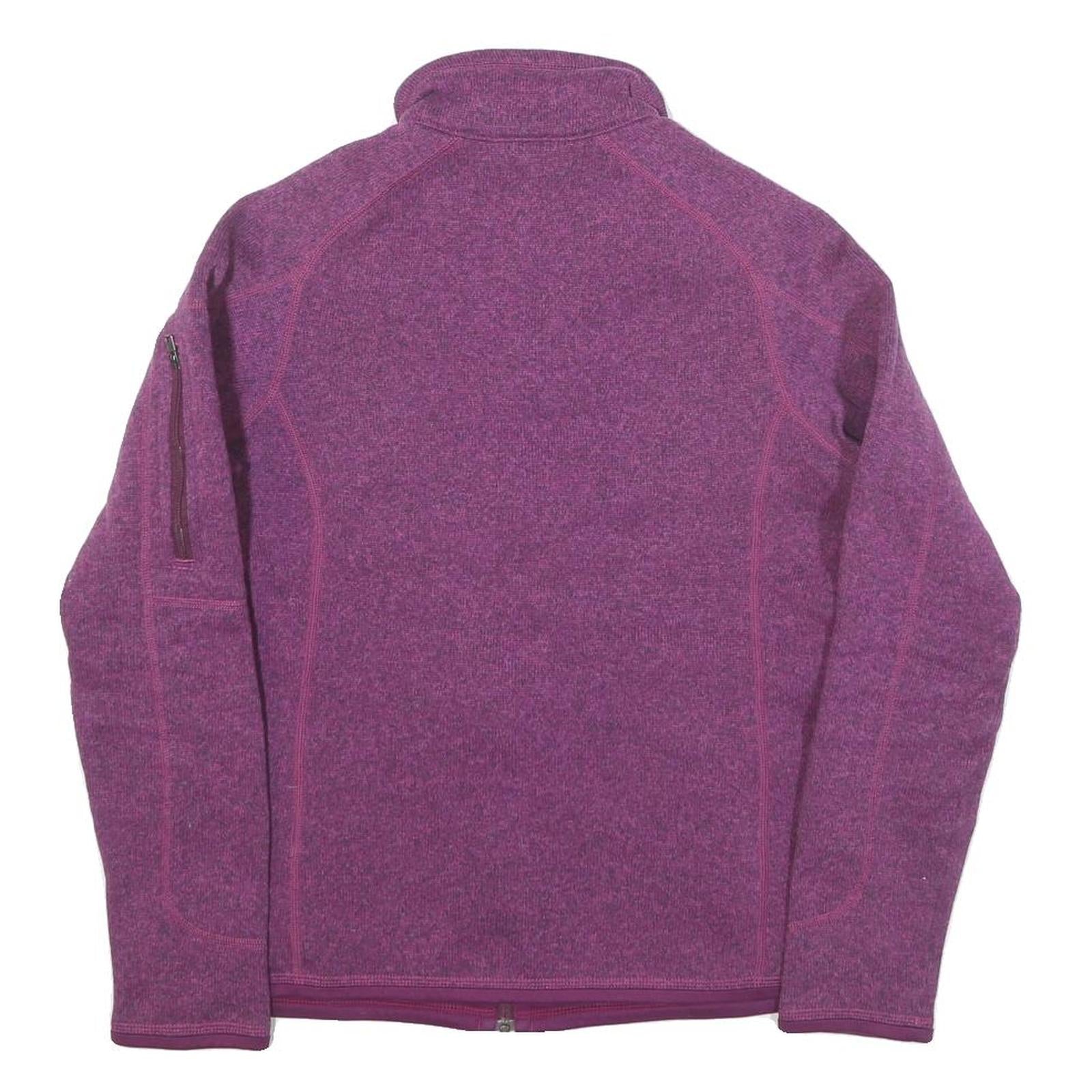 PATAGONIA Womens Purple Zip Jacket XS Polyester Blend Casual Outdoor Warmth
