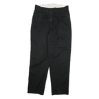 DICKIES Mens Cotton Blend Black Regular Fit Straight Trousers W32 L31 Workwear