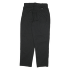 DICKIES Mens Cotton Blend Black Regular Fit Straight Trousers W32 L31 Workwear