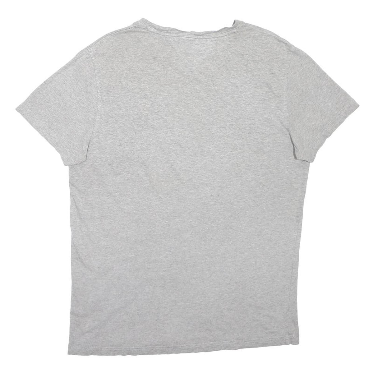 TOMMY HILFIGER Mens Grey Crew Neck Short Sleeve Logo T-Shirt L Cotton Blend
