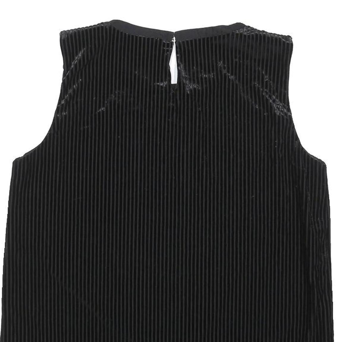 CALVIN KLEIN Womens Black Sleeveless Round Neck Top L Smooth Velvety Finish