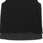 CALVIN KLEIN Womens Black Sleeveless Round Neck Top L Smooth Velvety Finish