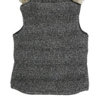 ZARA Womens Black & Grey Puffer Sleeveless Jacket M Polyester Blend Zip Hooded