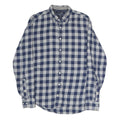TOMMY HILFIGER Mens Blue & Grey Check Shirt M Casual Cotton Button Down