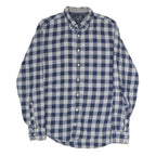 TOMMY HILFIGER Mens Blue & Grey Check Shirt M Casual Cotton Button Down