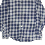 TOMMY HILFIGER Mens Blue & Grey Check Shirt M Casual Cotton Button Down