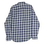 TOMMY HILFIGER Mens Blue & Grey Check Shirt M Casual Cotton Button Down