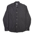 REISS Mens Plain Shirt Grey Long Sleeve L