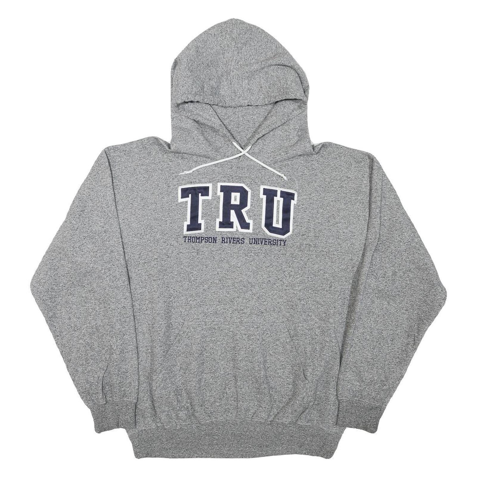 JPT Mens Grey TRU Thompson Rivers University Pullover Hoodie M Cotton Blend