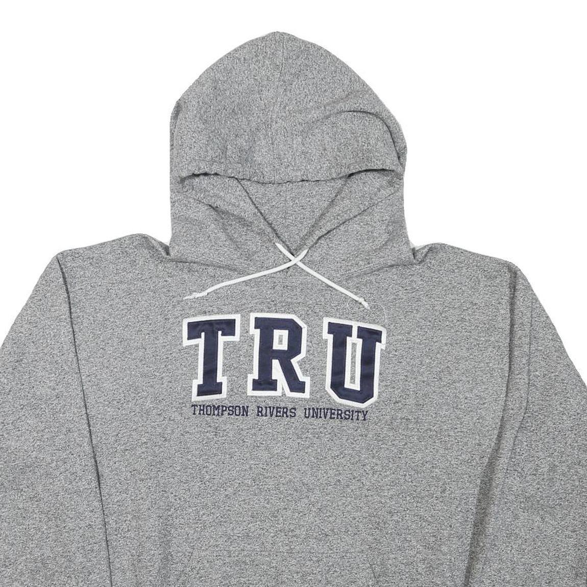 JPT Mens Grey TRU Thompson Rivers University Pullover Hoodie M Cotton Blend