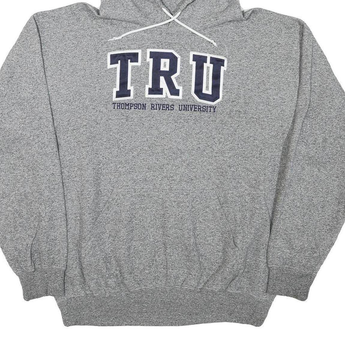 JPT Mens Grey TRU Thompson Rivers University Pullover Hoodie M Cotton Blend