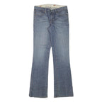 SHIO Womens Blue Regular Fit Flared Denim Jeans W29 L32 Casual Stylish