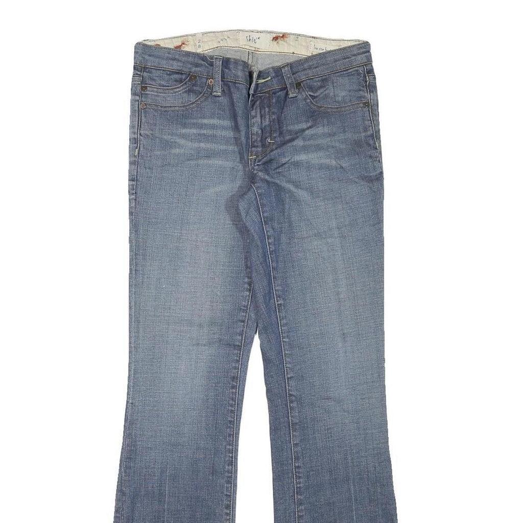 SHIO Womens Blue Regular Fit Flared Denim Jeans W29 L32 Casual Stylish