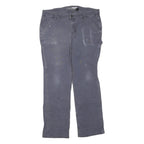 CARHARTT Womens Cotton Blend Grey Loose Straight Trousers W38 L29 Workwear