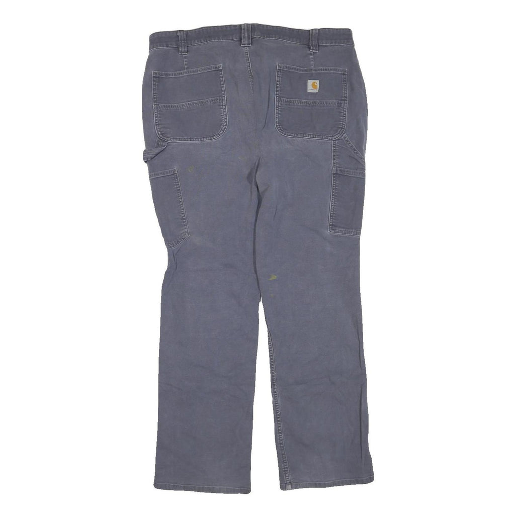 CARHARTT Womens Cotton Blend Grey Loose Straight Trousers W38 L29 Workwear