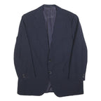 MCGREGOR Mens Navy Blue Wool Blend Classic Jacket M Button Plain Formal