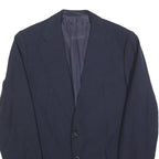 MCGREGOR Mens Navy Blue Wool Blend Classic Jacket M Button Plain Formal
