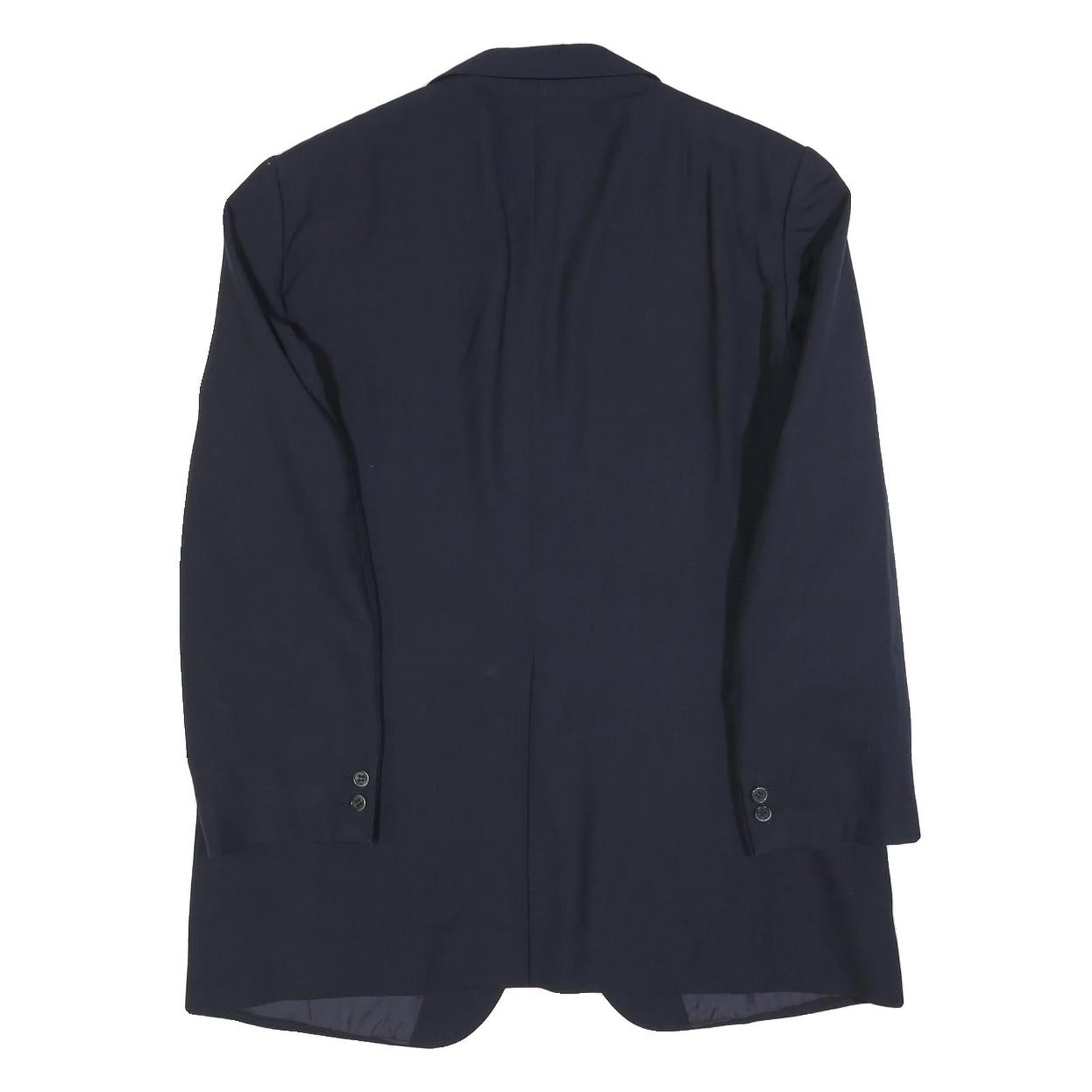 MCGREGOR Mens Navy Blue Wool Blend Classic Jacket M Button Plain Formal