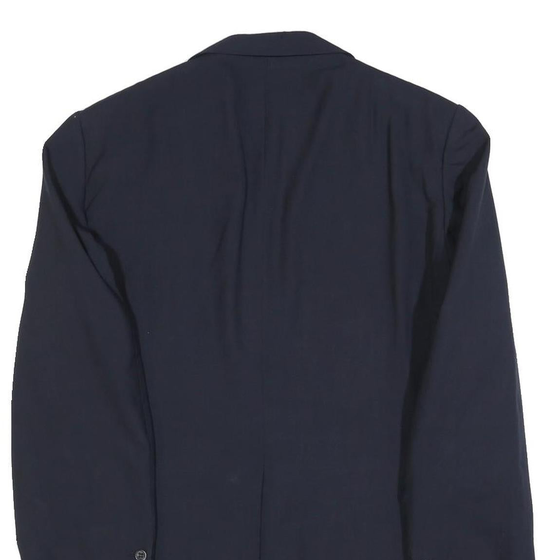 MCGREGOR Mens Navy Blue Wool Blend Classic Jacket M Button Plain Formal