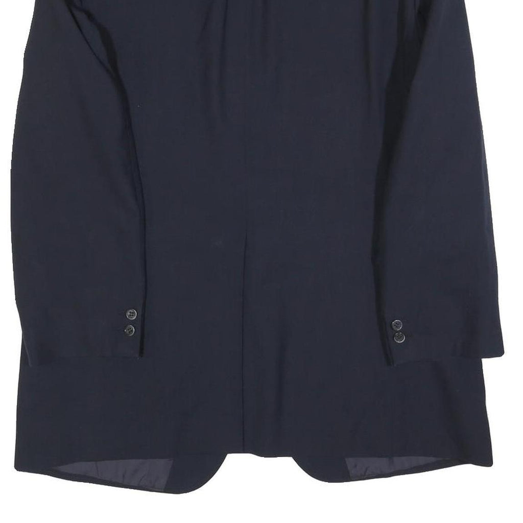 MCGREGOR Mens Navy Blue Wool Blend Classic Jacket M Button Plain Formal