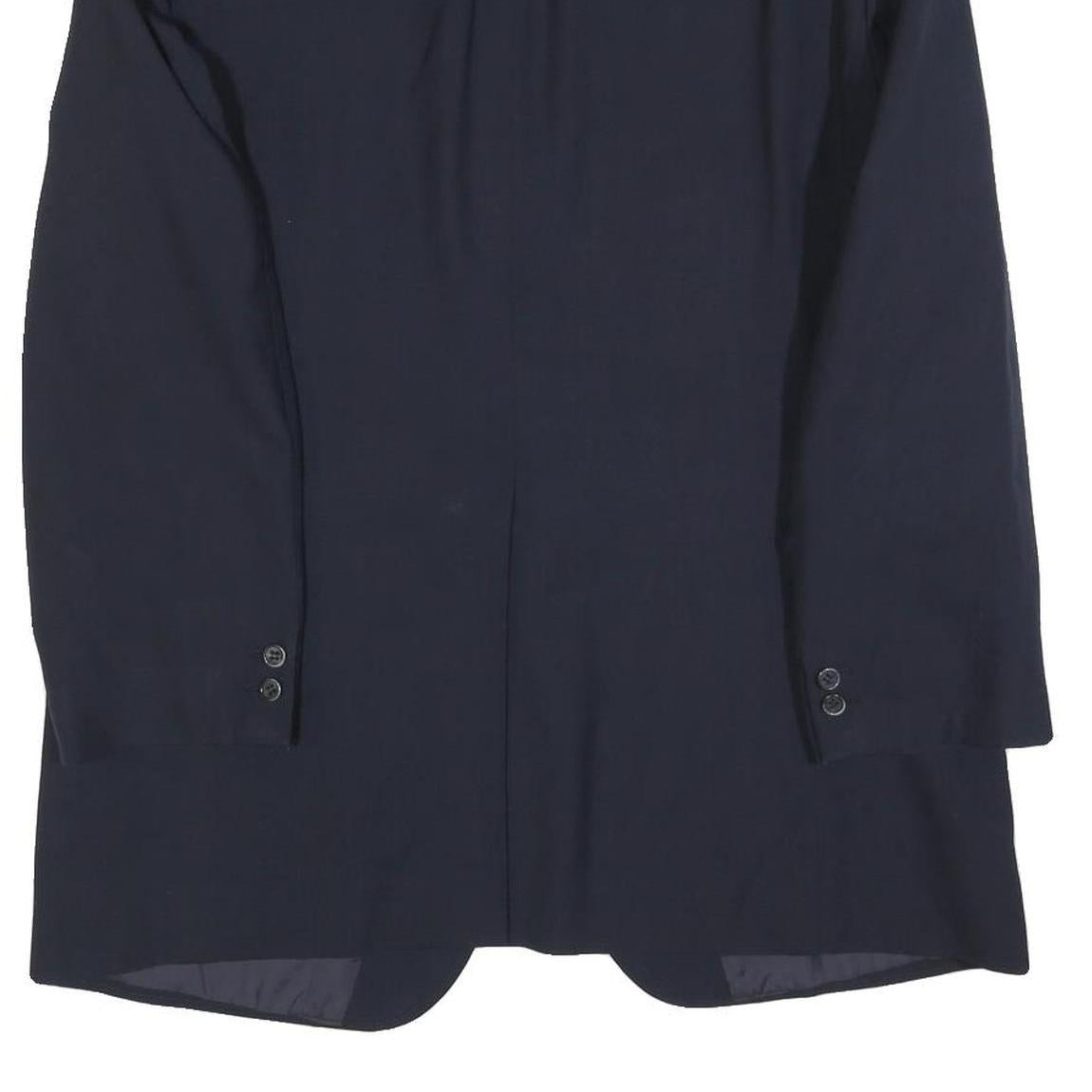 MCGREGOR Mens Navy Blue Wool Blend Classic Jacket M Button Plain Formal