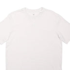 ADIDAS Mens White S Cotton Blend T-Shirt Short Sleeve Crew Neck Sportswear