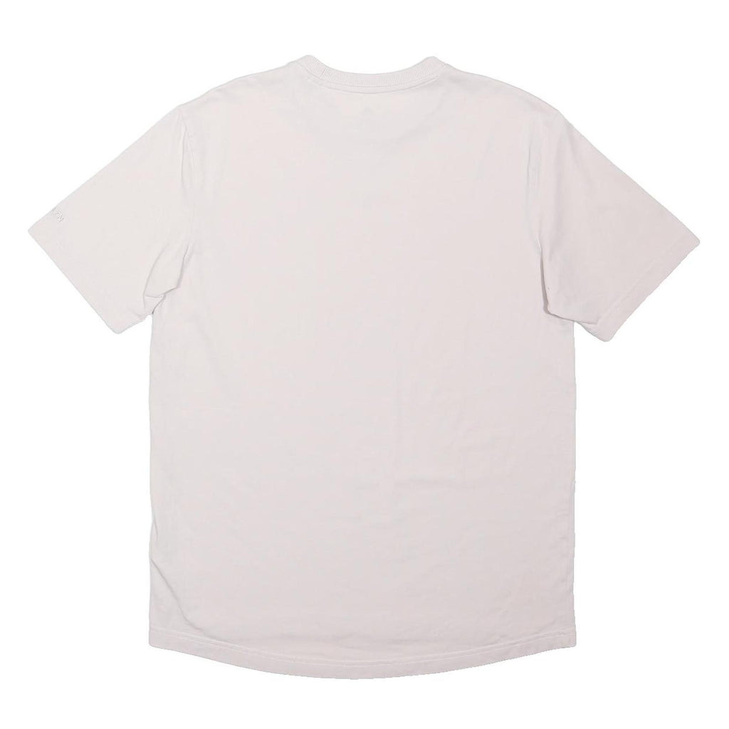 ADIDAS Mens White S Cotton Blend T-Shirt Short Sleeve Crew Neck Sportswear